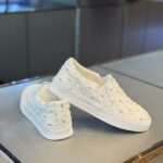 Women’s Fashion Slip-On Canvas Sneakers – Casual Glitter Rhinestone Loafers, Lightweight Flat Walking Shoes - Image 3