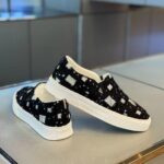 Women’s Fashion Slip-On Canvas Sneakers – Casual Glitter Rhinestone Loafers, Lightweight Flat Walking Shoes - Image 2